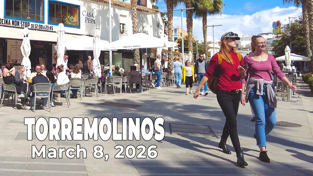 Torremolinos March 8, 2026 Town Walk Malaga Costa del Sol Spain [4K]