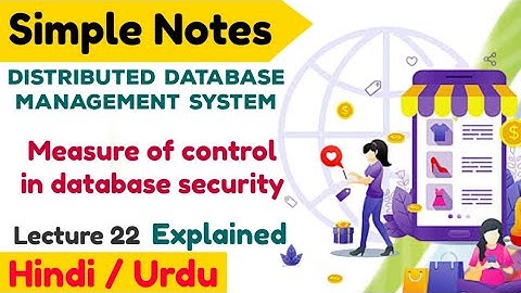 Lecture 22 | Measure of Controls in Databse Security in Hindi urdu Part-2