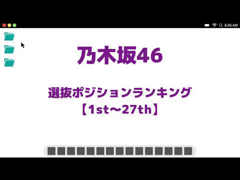 乃木坂46 選抜ポジションランキング【1st〜27th】