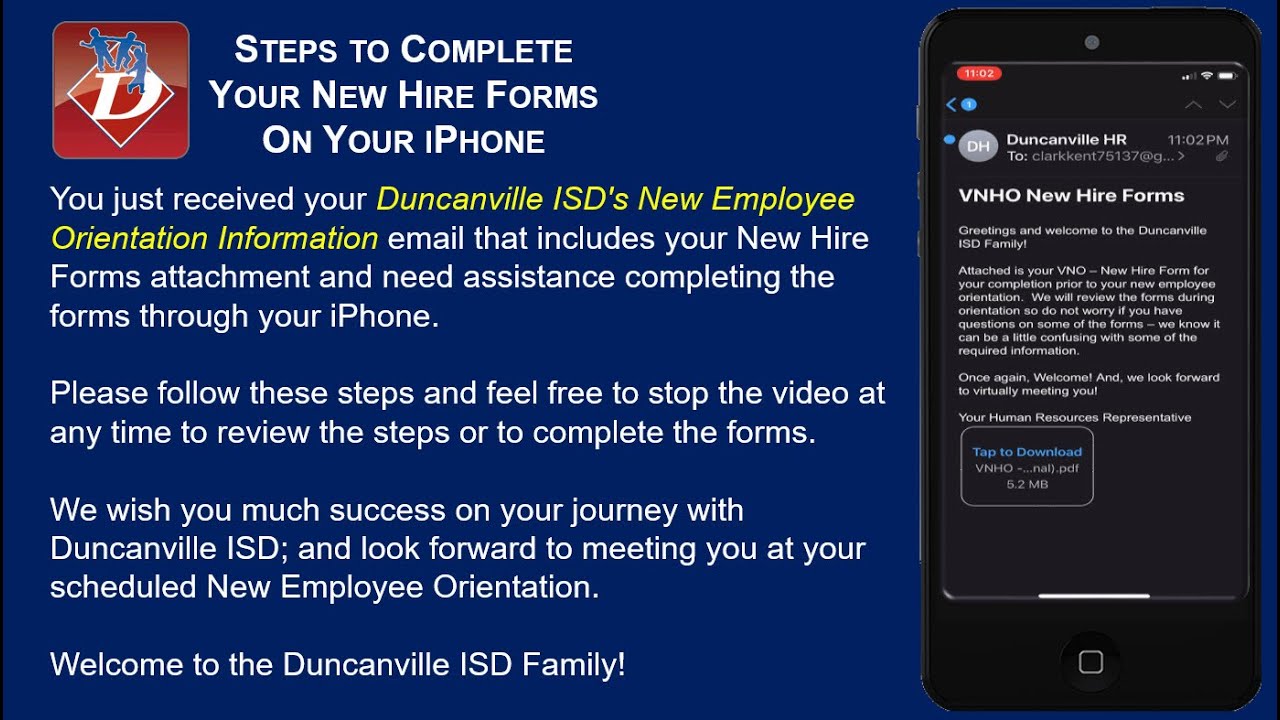 iPhone VNHO Forms Instructional Video YouTube