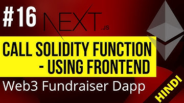 Web3.0  Calling Solidity function using frontend (Hindi) #16 Fundraiser Dapp #polygon