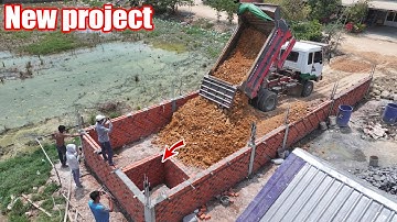 Wonderful Project Landfill Make Foundation House By Skills D20P Bulldozer Working Moving Soil To Box