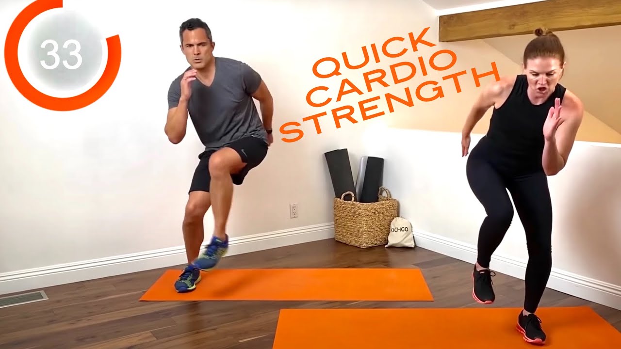 15 minute NO EQUIPMENT Cardio + Strength (NO REPEATS) with Kit Rich