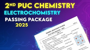 2nd PUC Chemistry Electrochemistry Passing Package 2025 | Most Important Questions |