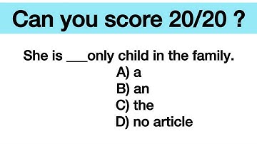 “Test your grammar skills with these 20 tricky questions! Can you score 100%?”