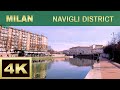 Milan City Walk Navigli#2021#4K#MilanWalkingTour