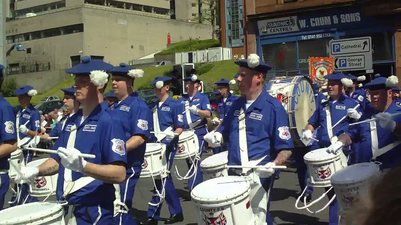 county flute band glasgow 12th orange walk 2011 YouTube