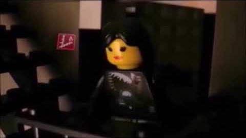 The Matrix trinity escapes in lego