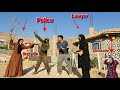 The first wife anger at presence of lawyer and police who came to pursue divorce case