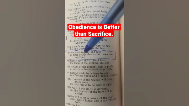 Obedience is Better than Sacrifice. #Proverbs 21:3 #Israel #Israelites