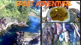 alligator pond spearfishing then back at the blue hole Guts River it was so adventurous.
