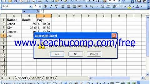 Excel 2003 Tutorial Closing Workbooks Microsoft Training Lesson 2.4