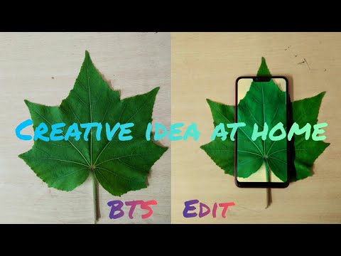 Creative photography idea with mobile phone || BTS and edit || tutorial for beginners || leaf photo