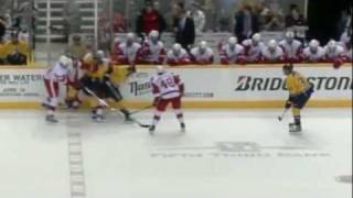 Jonathan Ericsson hits Jered Smithson
