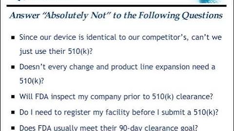 The 510(k) Submission: Requirements, Contents, and Options