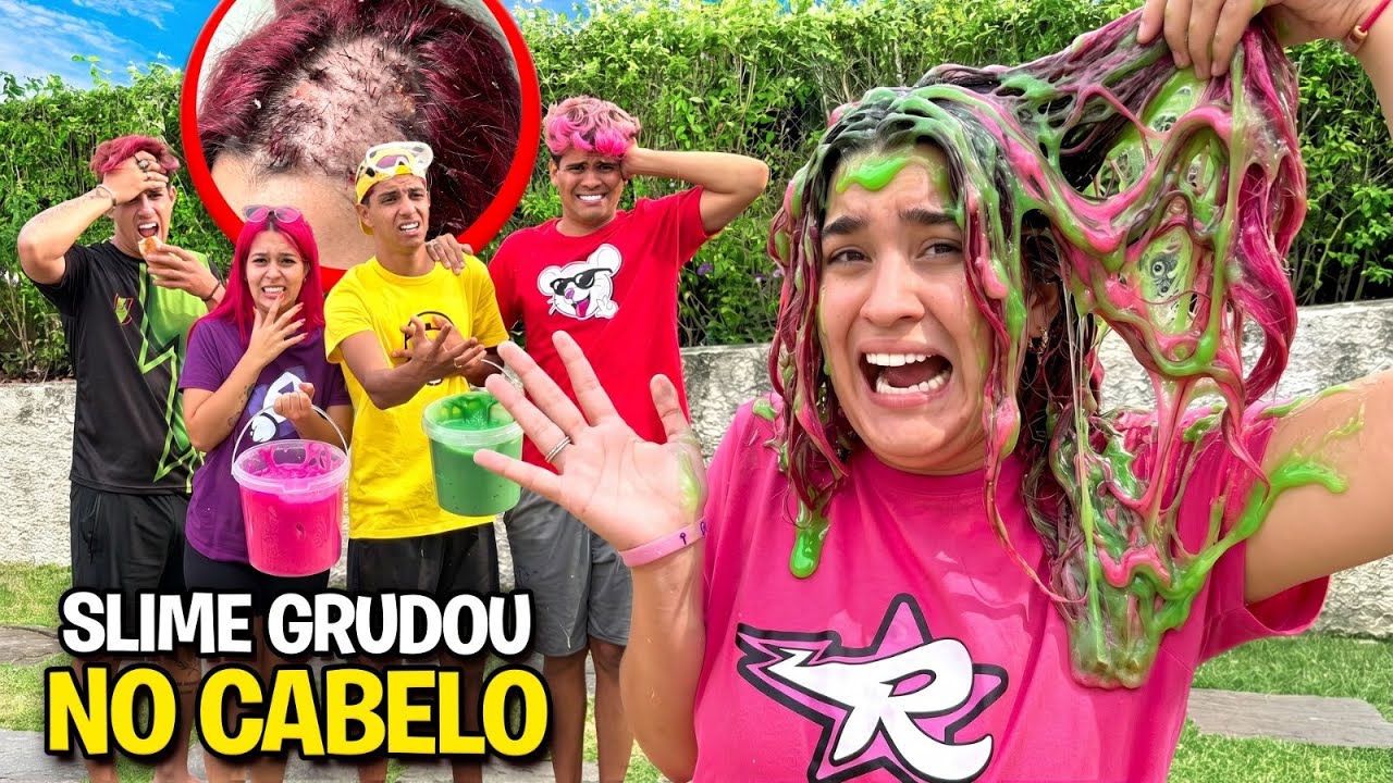 UM SLIME GRUDOU NO CABELO DA EMILLY *Tivemos que cortar !