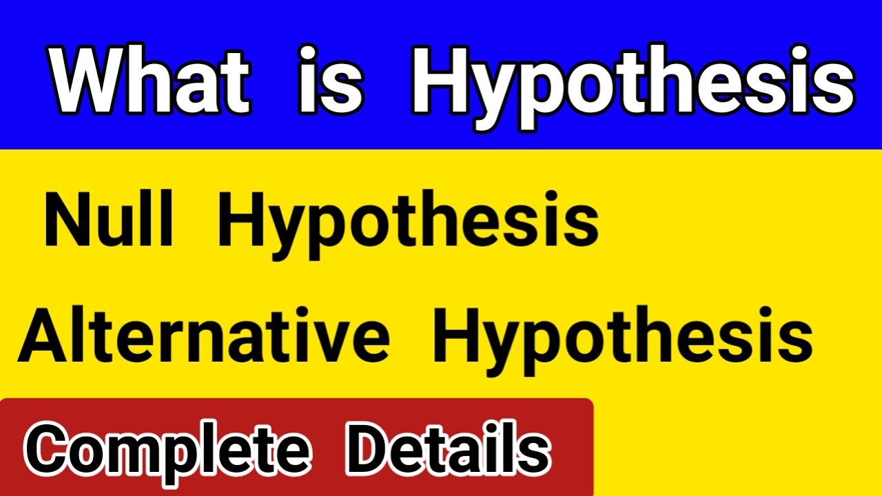 hypothesis alternative explanation