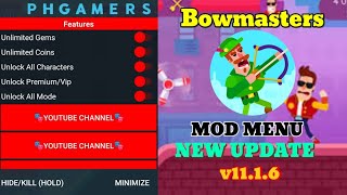 Bowmasters MOD APK v11.1.6 Unlimited Coins/Gems/Unlocked New Update 