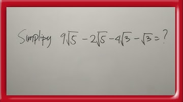 COMBINING LIKE RADICALS