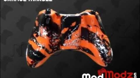 Orange Marble Custom XBox 360 Shell - Game Controller Mod