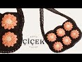 Çiçek Motif Örgü Çanta Yapımı 🌼 Crochet Flower Bag