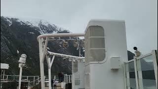 Norwegian Bliss Cruise Ship at Endicott Arm & Dawes Glacier in Alaska on top deck #ncl #alaska