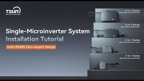Single Microinverter System Installation Tutorial with RS485 Zero export Setup