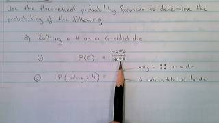 Theoretical Probability - Example 1.