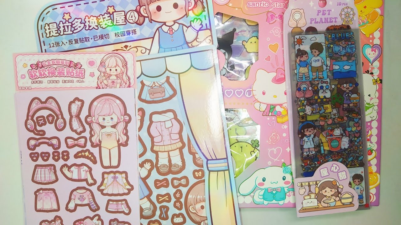 Unboxing cute Stickers 🌷 Kawaii ASMR #sticker #unboxing #asmr 