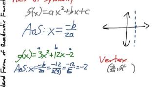 Algebra2 4.2 Standard Form Quadratic Functions