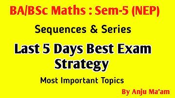 Last 5 Days Strategy | Sequences & Series | How to prepare SYLLABUS for best result | New Era Maths