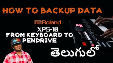 Roland xps 10 keyboard | how to backup Roland xps 10 data into pendrive | By Telugu Tech Expansion