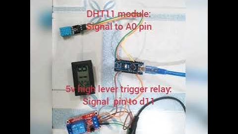 Humidity  relay with arduino Nano and DHT11. (not robot project, robot fans can skip this video)