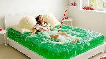 1 Hour of Lying in the Most Relaxing Bed 🛏️ Which Bed Would You Sleep In? #oddlysatisfying #dream