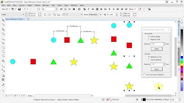 Space Between Centers - CorelDRAW macro - Demo 01