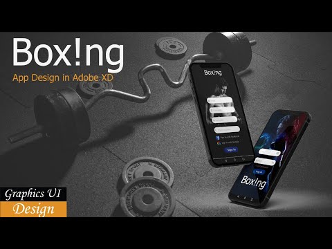 Boxing App Sign in  & login  UI Design in Adobe XD