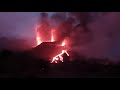 Volcán en erupción en la provincia de Santa Cruz de Tenerife, Isla de La Palma, Canarias. España.