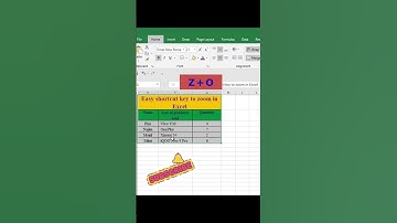 😱Easy shortcut key to Zoom in Excel👌#shorts #short #facebookreels #whatsappstatus #google #ytshorts