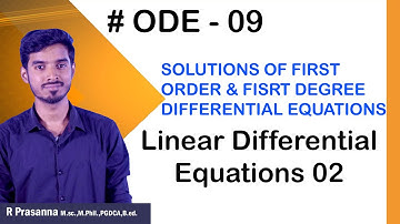 ODE 09 - Linear Differential Equations 02 - UPSC MATHS OPTIONAL #ias #upsc #upscoptional