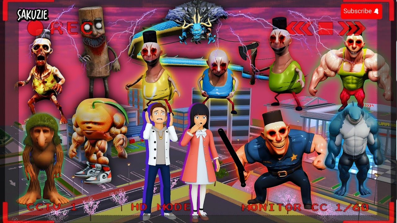 Yuta Mio and Hammod Habibie's Police fight Brainrot and Hammod Habibie's Zombie