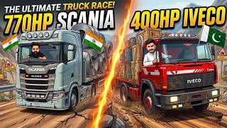 India vs Pakistan: Iveco Driver ne 770HP Scania ko Challenge kar diya! 😱 Kon Jeeta?