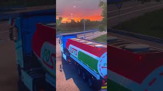 #ets2 #sunset #sunrise #scania #sweeden #norway #contry