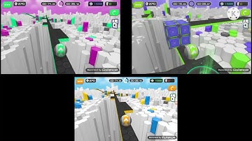 gyrosphere trials level 101-105  reverse vs normal 4x super balls green colors vellow colors orange