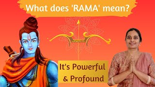 Meaning of the word Rama