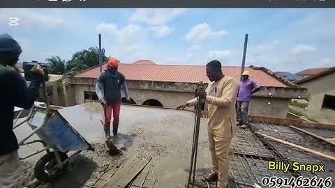 Building in Ghana is Costing, Decking and Casting  of Concrete on first Floor 3 Dedroom Apartment