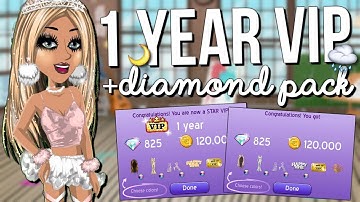 1 YEAR VIP + DIAMOND PACK!!
