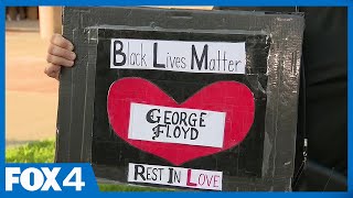 Rally and march in honor of George Floyd held in Downtown Dallas
