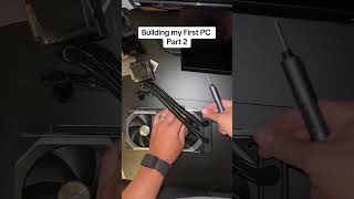 Building my first pc: installing aio & case setup #pc #pcbuild