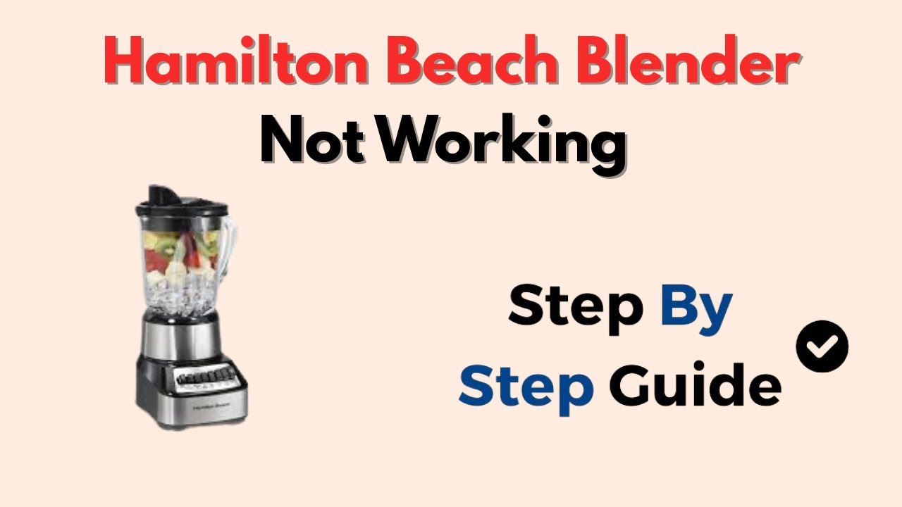 Hamilton Beach blender burning smell diagnosis chart