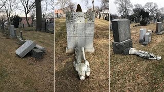 Dozens of headstones vandalized at Brooklyn cemetery